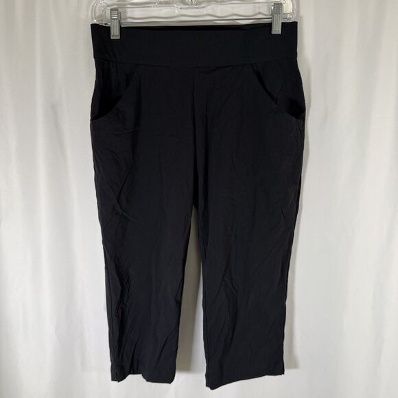 Columbia Hiking Capris Women's Small Black Pull On Pockets Lightweight - Picture 1 of 11